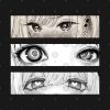 Lewd Manga Monochrome Eyes Bundle T-Shirt Official onepiece Merch